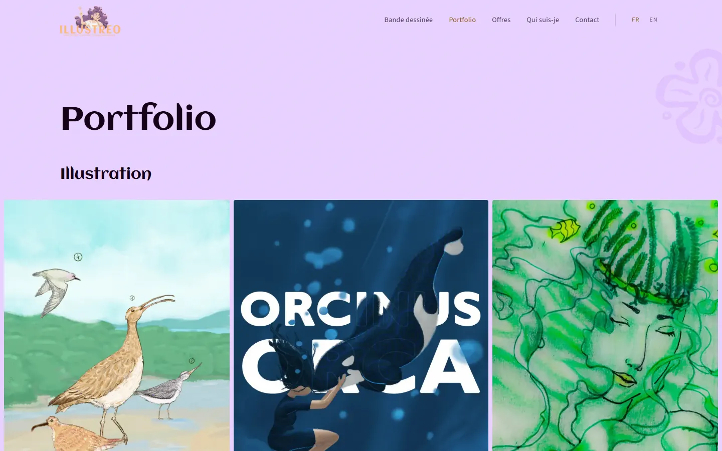 Le portfolio, rangé par famille.