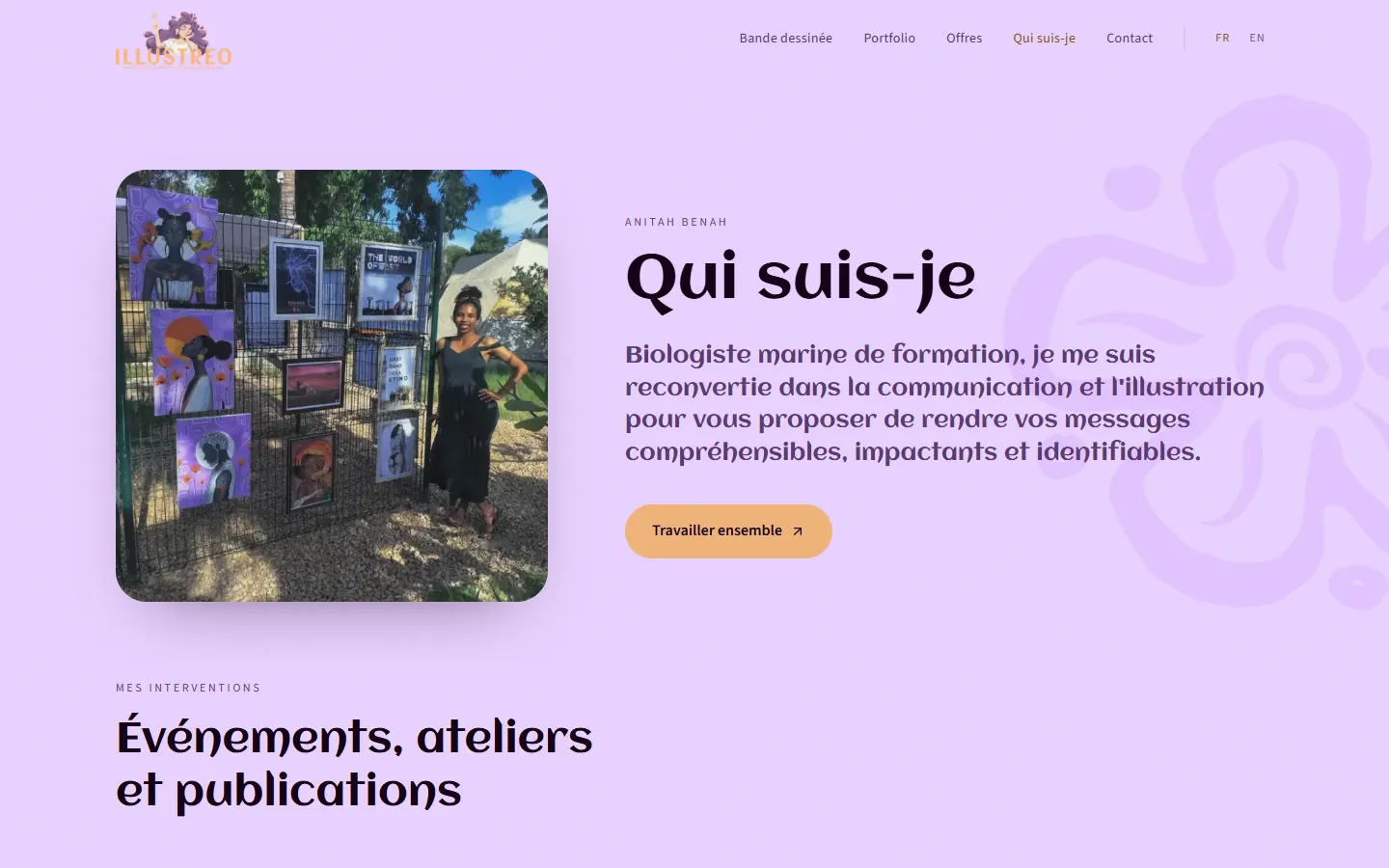 Sa page de présentation.
