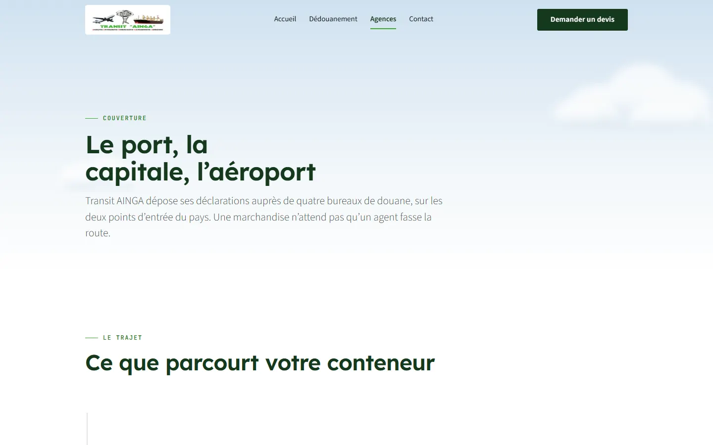 Le trajet d’une marchandise, du port à la capitale.